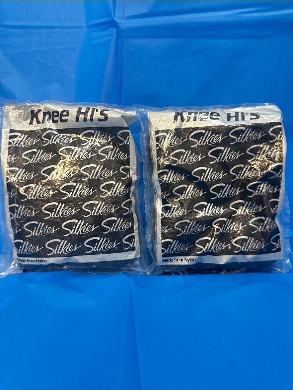 NEW -SEALED- Vintage Silkies Knee-High Hosiery in Navy Blue / Marine
